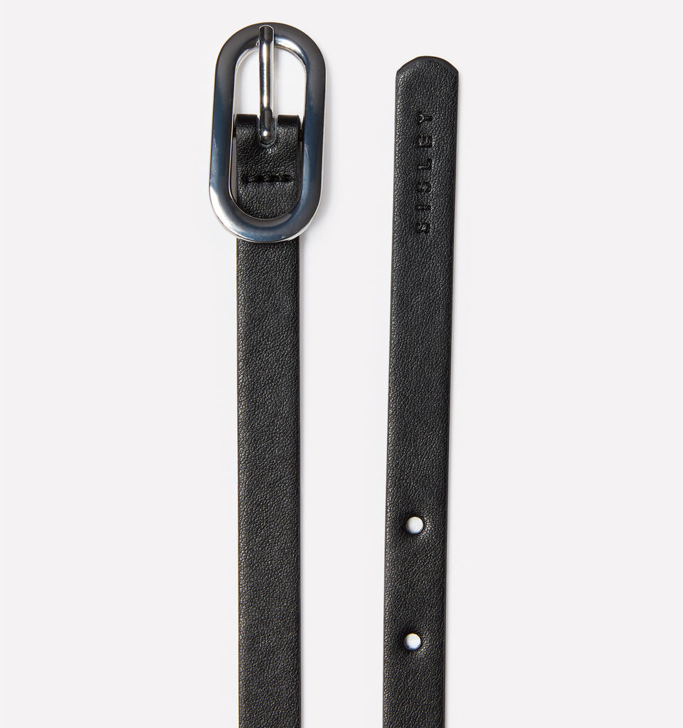 Thin black belt - women's belts - Black | Sisley image number 2